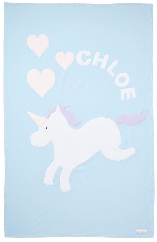 Personalized Unicorn Kids Blanket