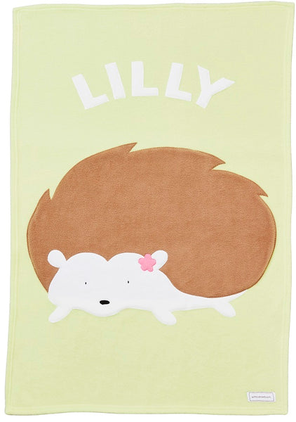 Personalized Hedgehog Baby Blanket- Girl