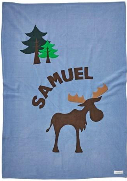 Personalized Moose Kids Blanket