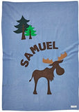 Personalized Moose Kids Blanket