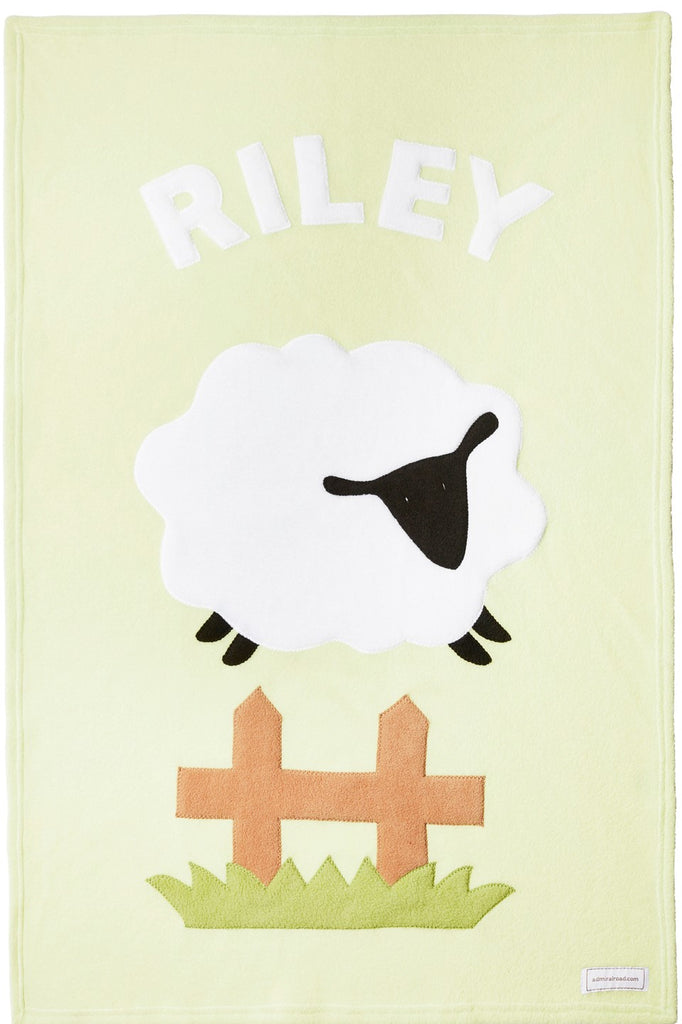 Personalized Sheep Baby Blanket